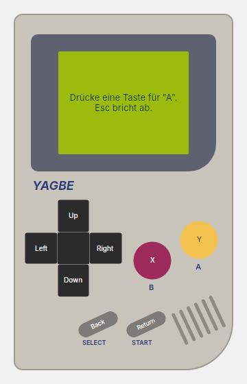 Tastenbelegung für die Tastatur